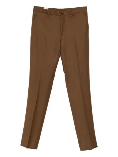 Etro Button Trousers In Brown