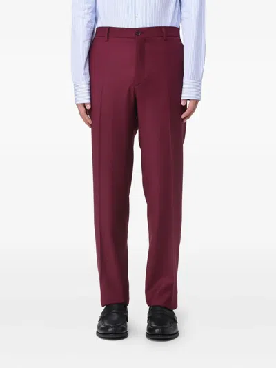 Etro Button Trousers In Red