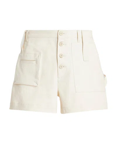 Etro Button-up Chino Shorts In White