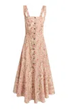 Etro Buttoned Cotton Maxi Dress In Multi