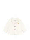 Etro Buttoned Logo-embroidered Blazer In White