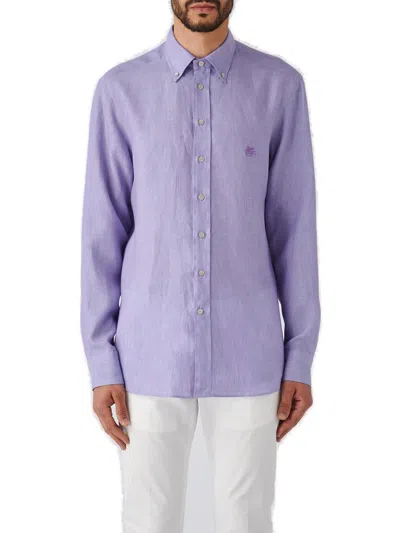 Etro Buttoned Long In Purple