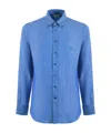Etro Buttoned Long-sleeved Shirt In Blue