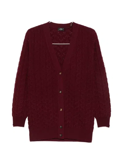 Etro Button-up Cardigan In 레드