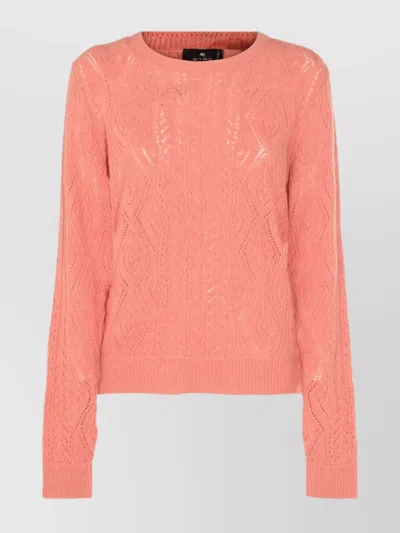 Etro Cable Knit Crewneck Sweater