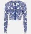 Etro Women's Jacquard Knit Cardigan In Blue