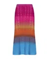 Etro Ombre Lightweight Cable Knit Midi Skirt In Multicolor