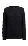 Etro Cableknit Wool-blend Sweater In Blue