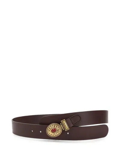 Etro Cabochon-embellished Buckle Belt In Neutral