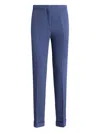 Etro Cady Cigarette Cuffed Trousers In Blue