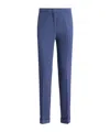 Etro Cady Cigarette Cuffed Trousers In Blue