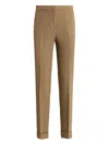 Etro Cady Cigarette Cuffed Trousers In Brown