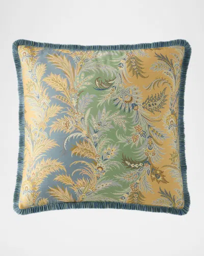 Etro Caladium Pillow With Fringe, 24" Square In Animal Print