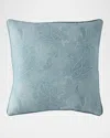 Etro Calathea Embroidered Pillow With Cord, 24" Square In Multicolour On Pale