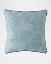 Etro Calathea Embroidered Reversible Decorative Pillow, 18" X 19" In Multicolour On Pale