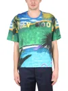 Etro All Over Print Graphic T-shirt California In Multi