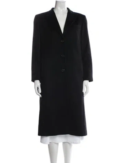 Pre-owned Etro Camel Leather Coat In Black