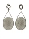 Etro Earrings With Cameo Shell In Silver