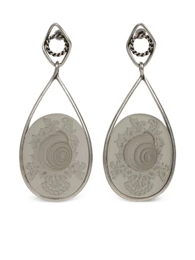 ETRO CAMEO-SHELL EARRINGS
