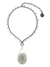 Etro Necklace With Cameo Pendant In Silver