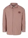 Etro Burgundy Shirt For Boy With Pegaso In Brown