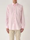 Etro Camicia Collo Francese Stretch Shirt In Rosa