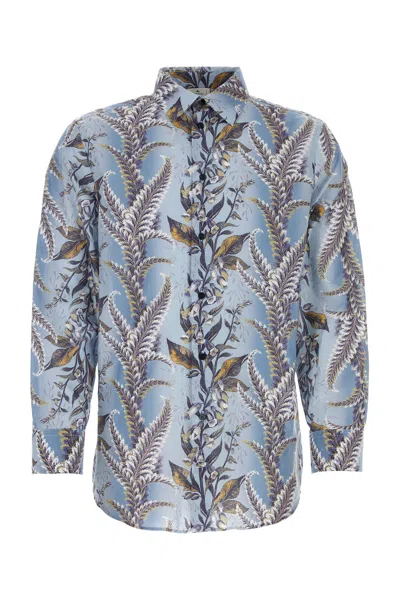 Etro Botanical-print Cotton Shirt In Multi