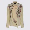 Etro Silk Blouse With Placed Print In White