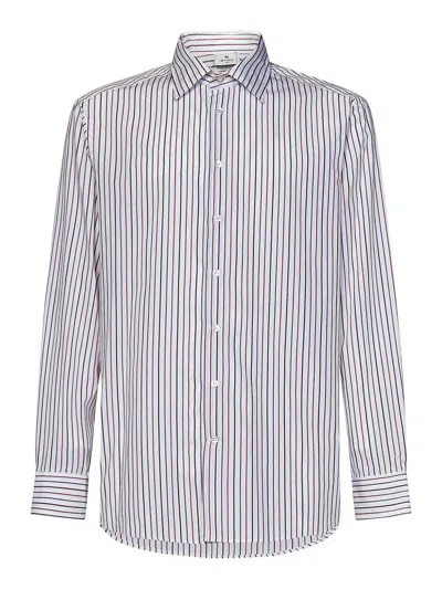 Etro Cotton Long-sleeved Shirt In White