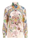 Etro Floral Paisley Print Button-up Silk Shirt
