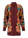 Etro Scarf Shirt In Burgundy