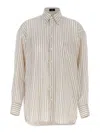 Etro Multicolor Logo Embroidery Striped Shirt