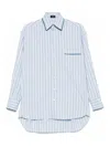 Etro Striped Poplin Shirt In Multicolour