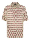 Etro Jacquard Bowling Shirt Clothing In Orange