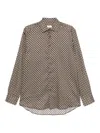 Etro Rome Printed Shirt Buttons In Black