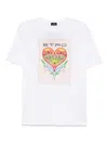 Etro Motif Embroidered Crewneck T-shirt In White