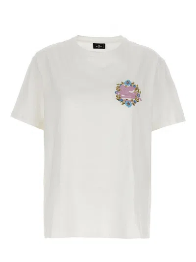 Etro Logo Embroidery T-shirt In White