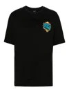 Etro Pegaso Embroidered Crewneck T-shirt In Negro
