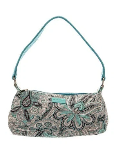 Pre-owned Etro Canvas Shoulder Bag In Blue