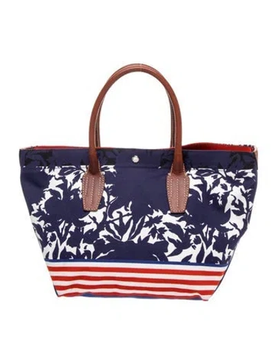 Pre-owned Etro Canvas Tote In Blue