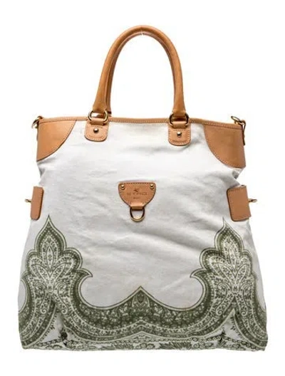 Pre-owned Etro Canvas Tote In Neutral