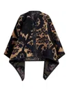 Etro Paisley-print Reversible Cape In Blue