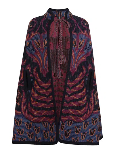 Etro Knitwear Capes Woman In Multi