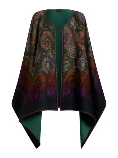 Etro Capa - Verde In Multi