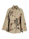 Etro Cape-style Trench Coat With Floral Print