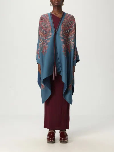ETRO COAT ETRO WOMAN COLOR TEAL,H18293023