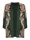 Etro Silk Twill Kesa Regular Fit In Verde
