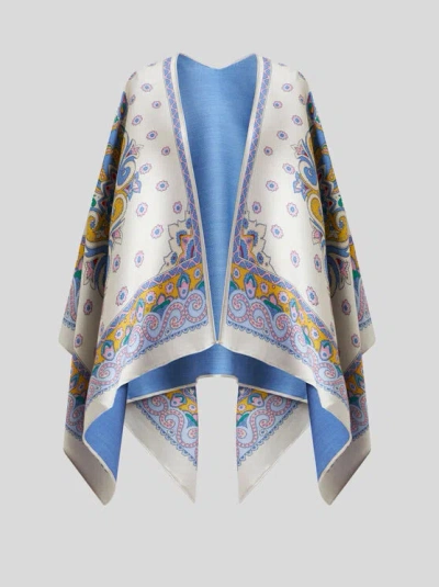 Etro Cape Mit Margeriten In Weiss