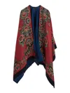 Etro Mantella In Misto Lana Floreale. In Multi