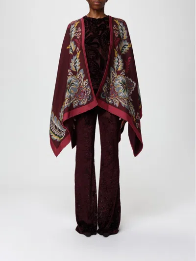 Etro Cape Woman  In Burgundy